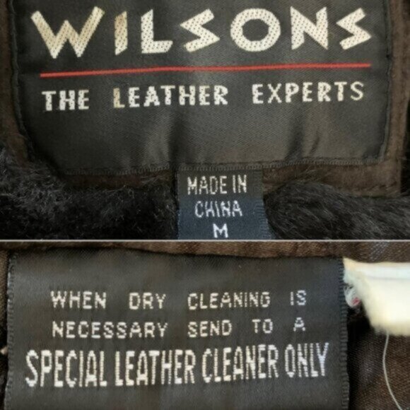 Wilsons Leather Brown Faux Fur Collar Cuffs Suede Leather Coat - Picture 16 of 17